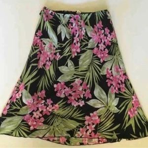 Tropical skirt 3X like new palms, florals